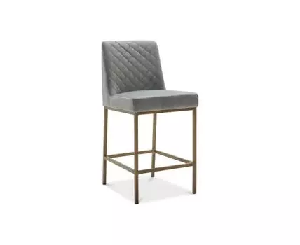 Полубарный стул CAMBRIDGE GREY VELVET 3, кат. ткани 3 (Серый, 47)