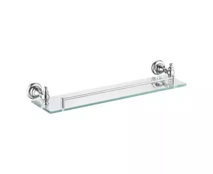Полка стеклянная Rose RG1119, хром