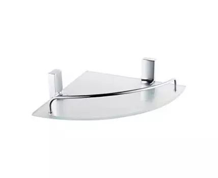 Полка стеклянная угловая D-Lin D264330, хром