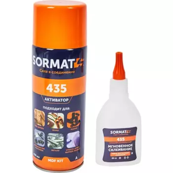 Клей универсальный Sormat MDF KIT 435 80 гр + 400 мл