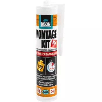 Клей сверхпрочный Bison Montagekit EX/GR, 370 г