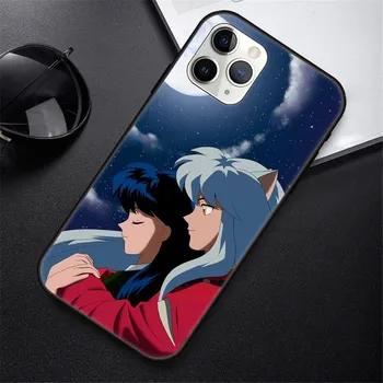 Чехол для телефона iPhone 12 Mini 11 Pro XR X MAX SE XS 5 6 S 7 8 E Plus 13 черный чехол Funda Fashion водонепроницаемый бампер TPU Inuyasha iPhone 12