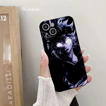 Мягкий чехол для iPhone 14 с аниме «Черный клевер» для Iphone 14 11 12 Pro 8 7 Plus X 13 Pro MAX SE2020 XR XS RICCU, мягкие чехлы iphone XR