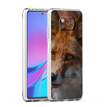Милый подарочный чехол с изображением красной лисы для Xiaomi Poco X3 NFC F3 M3 X4 M4 Pro 5G Mi 11 Lite Ultra 11T 11X 12 12T Pro 11i, мягкий прозрачный чехол Xiaomi Mi 11i