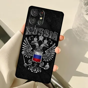 Эмблема с российскими флагами для Samsung Galaxy S21 S22 Ultra Note 20 S8 S9 S10 Plus Note 10 Plus S20 FE, чехол для телефона Galaxy S10e