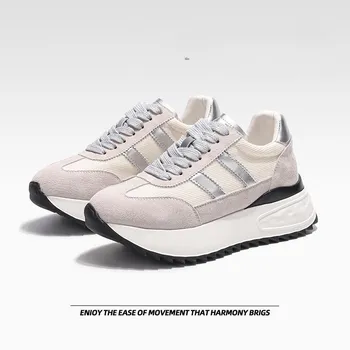 Толстые кроссовки Forrest Gump De Training Shoes Белые туфли Повседневные кроссовки 34 золотой