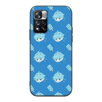 Чехол для телефона Cartoon Genshin Impact для Xiaomi Redmi Note 9S 9 8 10 11 Pro 9C 9A 7 8T 7A 8A 6A 6 10S, черный, мягкий силиконовый чехол Redmi Note 11
