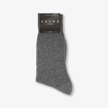 Вязаные носки из смеси шерсти и вязки Лхаса Falke, серый