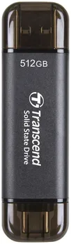 Внешний SSD Transcend 512Gb, USB 3.1/USB 3.2 Gen2 Type-C, серый (TS512GESD310C)