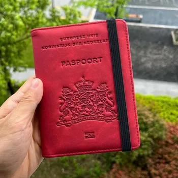 Дорожные аксессуары, Нидерланды, обложка для паспорта, Нидерланды, ID, банковская карта, искусственная кожа, голландская обложка для паспорта серый