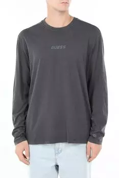 Лонгслив хлопковый с логотипом Guess