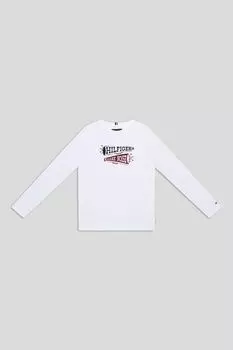 Лонгслив хлопковый с логотипом Tommy Hilfiger