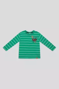Лонгслив хлопковый с принтом Benetton