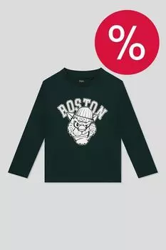 Лонгслив хлопковый с принтом OVS