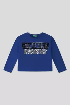 Лонгслив с декором из пайеток Benetton