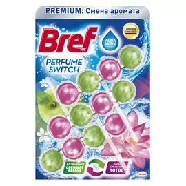подвеска для унитаза BREF Perfume Switch Цветущая яблоня - Лотос 3шт 50г