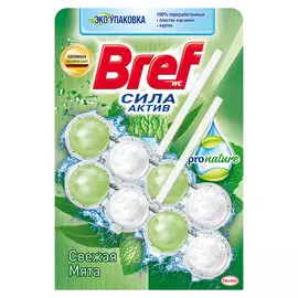 подвеска для унитаза BREF Сила-Актив Свежая мята 2шт 50г