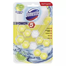 подвеска для унитаза DOMESTOS Power 5 Свежесть лайма 2х55г