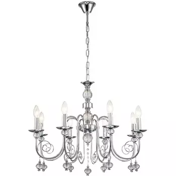 Подвесная люстра хрусталь 678/8PL E14*40W Escada Shine Chrome подсвечник с подвесками