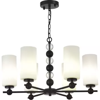 Подвесная люстра ST Luce SL2003 SL2003.403.06 черный/белый E27 6*40W