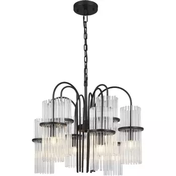 Подвесная люстра ST Luce Tasse SL6145.403.09 черный/прозрачный E14 9*40W