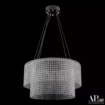 Подвесная люстра хрусталь светодиодная APL LED Sicilia SH02.55.C.Ni.4000