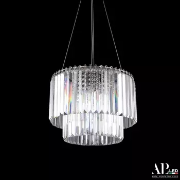 Подвесная люстра хрусталь светодиодная APL LED Sicilia SH09.40.C.Ni.4000