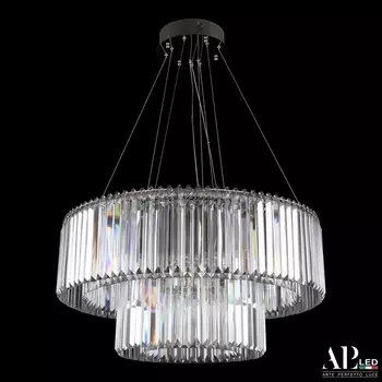 Подвесная люстра хрусталь светодиодная APL LED Sicilia SH09.73.2D.A.Ni.4000