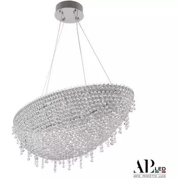 Подвесная люстра хрустальная светодиодная APL LED Sicilia SH508.0.80.B.Ni.4000