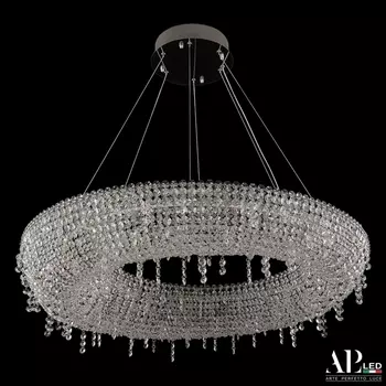 Подвесная люстра хрустальная светодиодная APL LED Sicilia SH510.0.80.B.Ni.4000