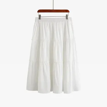 High-waisted Slimming A-line Skirt Spring and Summer Puffy Skirt Ballet Cake Skirt XL чёрный