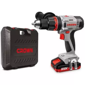 Аккумуляторная дрель-шуруповерт Crown CT21076HMX-2 BMC, 20 В