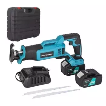 Аккумуляторная сабельная пила ProfiPower MKGSD-18V (2xАКБ Li-ion, 4.0Ач, З/У, кейс)