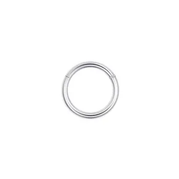 Пирсинг в виде кольца на нос 1.2x6mm серебряный