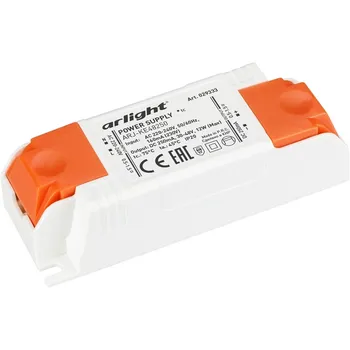 Блок питания ARJ-KE48250 (12W, 250mA) (Arlight, IP20 Пластик, 5 лет) 029333