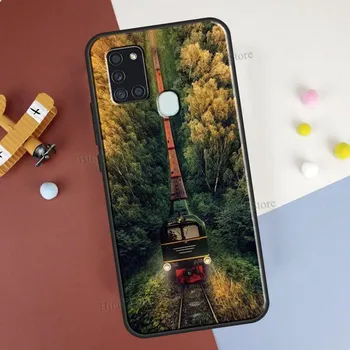 Классический чехол с паровозом и железной дорогой для Samsung A32 A12 A52 A72 A21S A20e A11 A31 A51 A71 A02 A20 S A30 A40 A50 A70 Coque Samsung A10