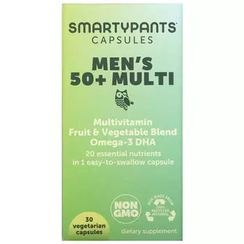 SmartyPants, Мультивитамины для мужчин старше 50 лет, 30 вегетарианских капсул