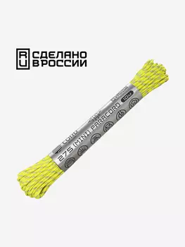 Паракорд 275 (мини) CORD nylon 10м RUS световозвращающий (neon yellow), Желтый