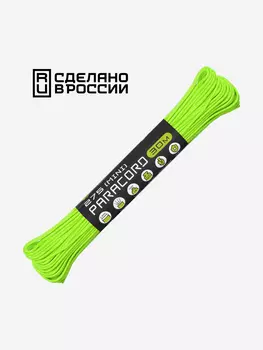 Паракорд 275 (мини) CORD nylon 30м RUS (neon green), Зеленый