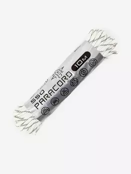 Паракорд 550 CORD nylon 10м RUS световозвращающий (white), Белый
