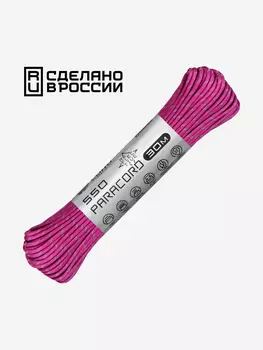 Паракорд 550 CORD nylon 30м RUS световозвращающий (flamingo), Розовый