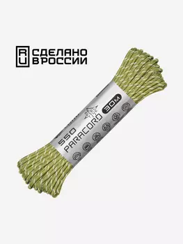 Паракорд 550 CORD nylon 30м RUS световозвращающий (moss), Зеленый
