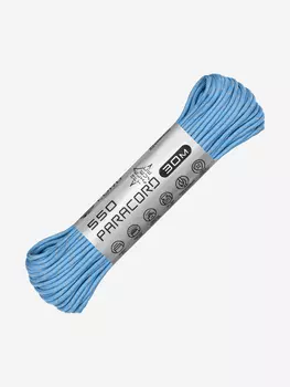 Паракорд 550 CORD nylon 30м RUS световозвращающий (carolina blue), Голубой