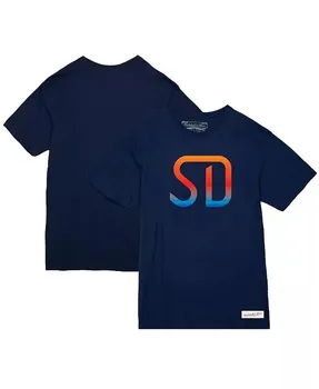 Женская темно-синяя футболка с монограммой San Diego FC Mitchell & Ness, синий