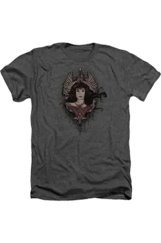 Футболка / футболка для взрослых «Бэтмен против Супермена» с крылатой богиней Heather Gildan, цвет charcoal