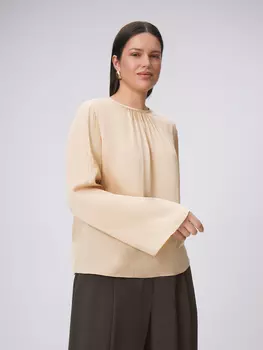 Блуза с атласным блеском из EcoVeroViscose M(46)