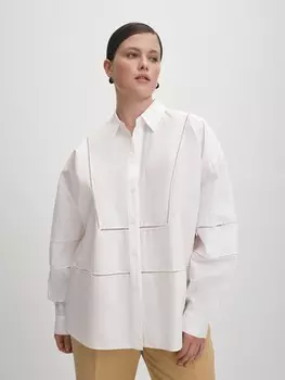 Блуза из хлопка с кружевными вставками 3XL(54)