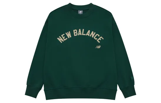 Унисекс толстовка с круглым вырезом зеленая New Balance, зеленый