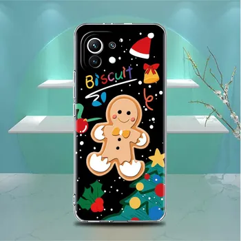 Милый прозрачный чехол со снеговиком для Xiaomi Mi Poco X3 NFC M3 Pro F3 F1 11 Lite 12 Note 10 11T 9T, прозрачный чехол для телефона Redmi Note 9S