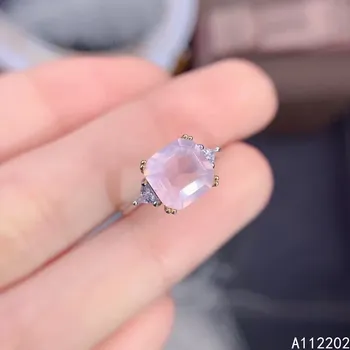 Женское кольцо из серебра 925 пробы, с натуральным гибискусом